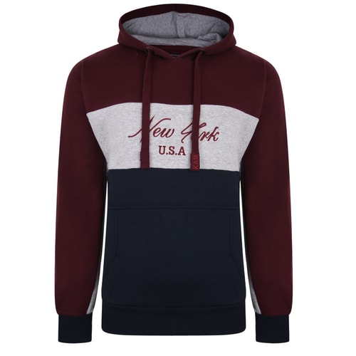 KAM NY Over The Head Hoody Burgundy